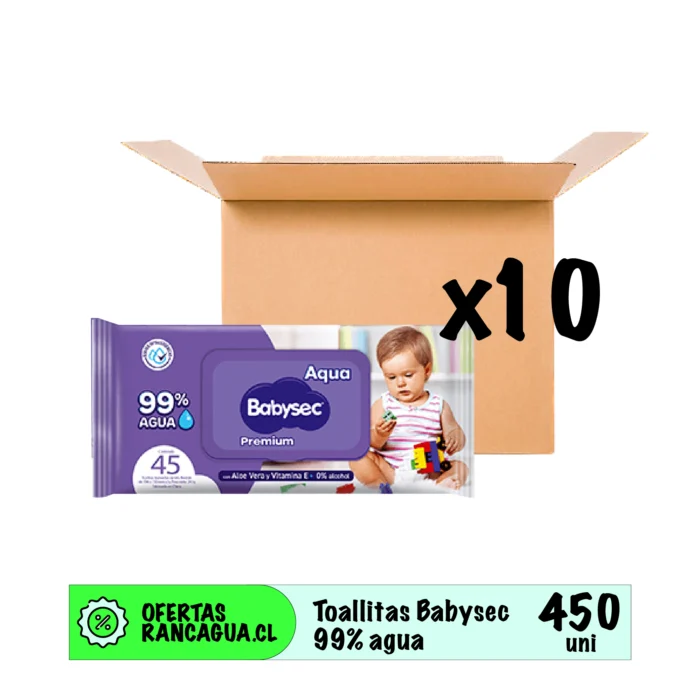 Toalla humeda Babysec agua (10xCaja)