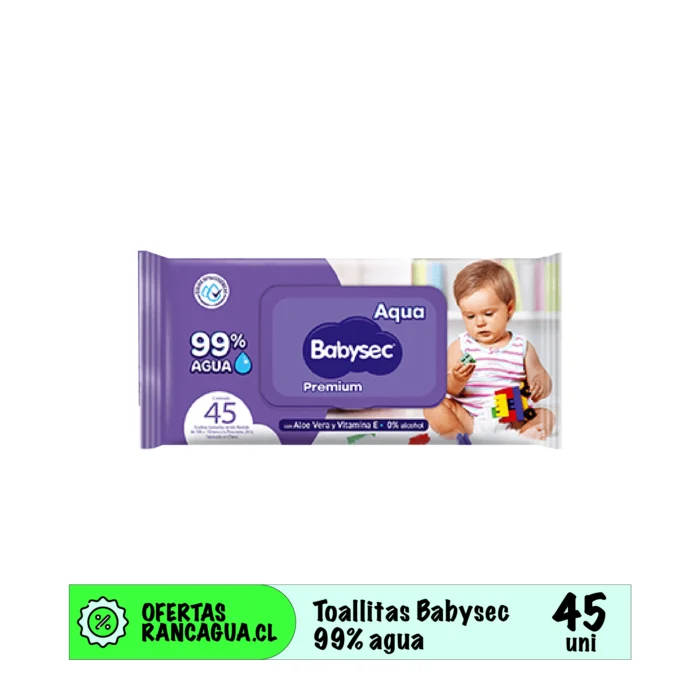 Toalla humeda Babysec agua (45un)