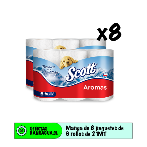Manga Papel Higiénico Scott - Aromas - 48x21MT