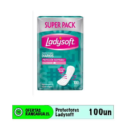 Protector Diario Ladysoft Respirable - 100 un