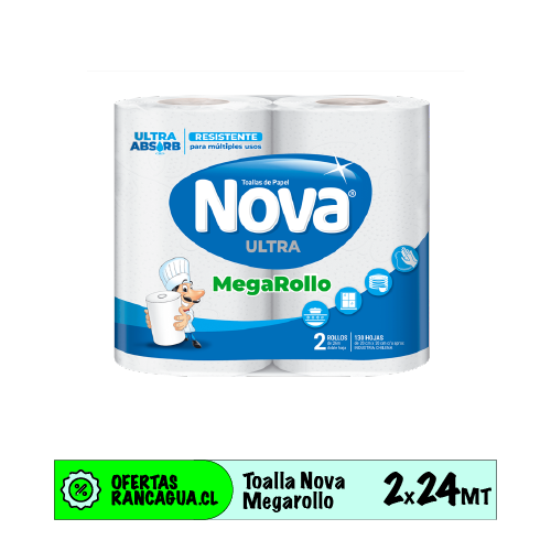 Toalla Nova 2x26MT Ultra Mega Rollo
