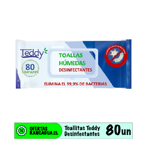 Toalla Desinfectante Teddy - 80un