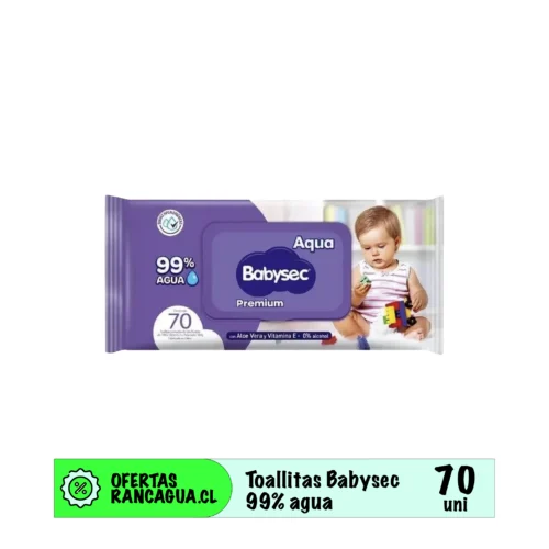 Toalla humeda Babysec agua (70un)