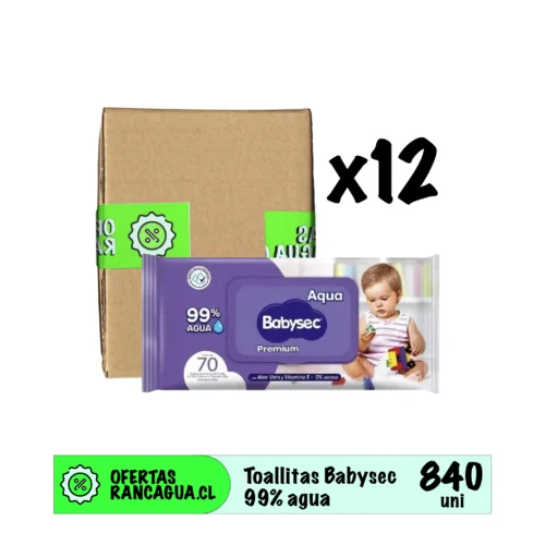 Toalla humeda Babysec Agua (12xCaja)