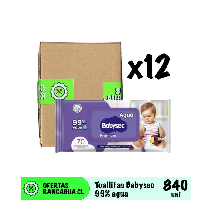 Toalla humeda Babysec Agua (12xCaja)