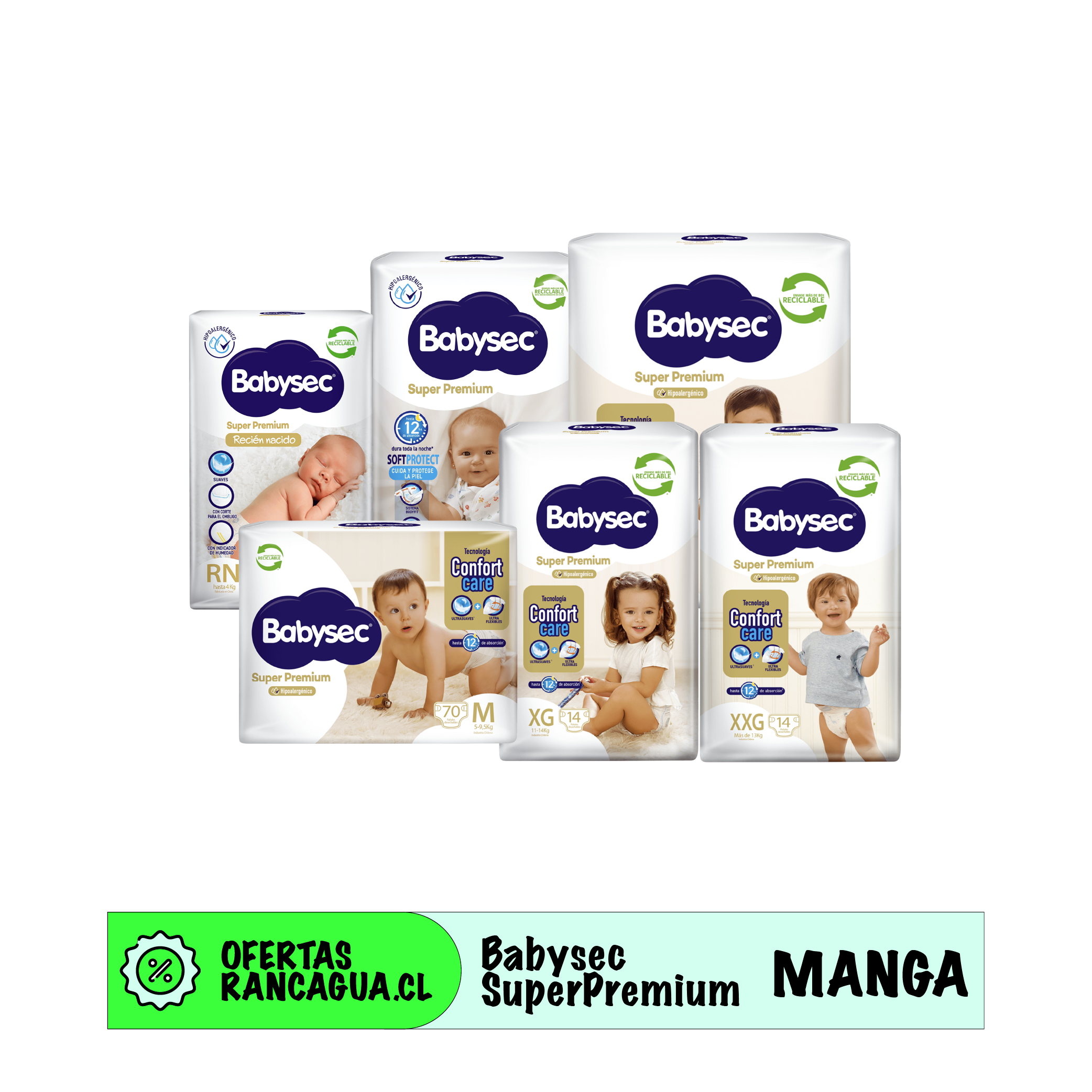 Manga Pañal Babysec SuperPremium