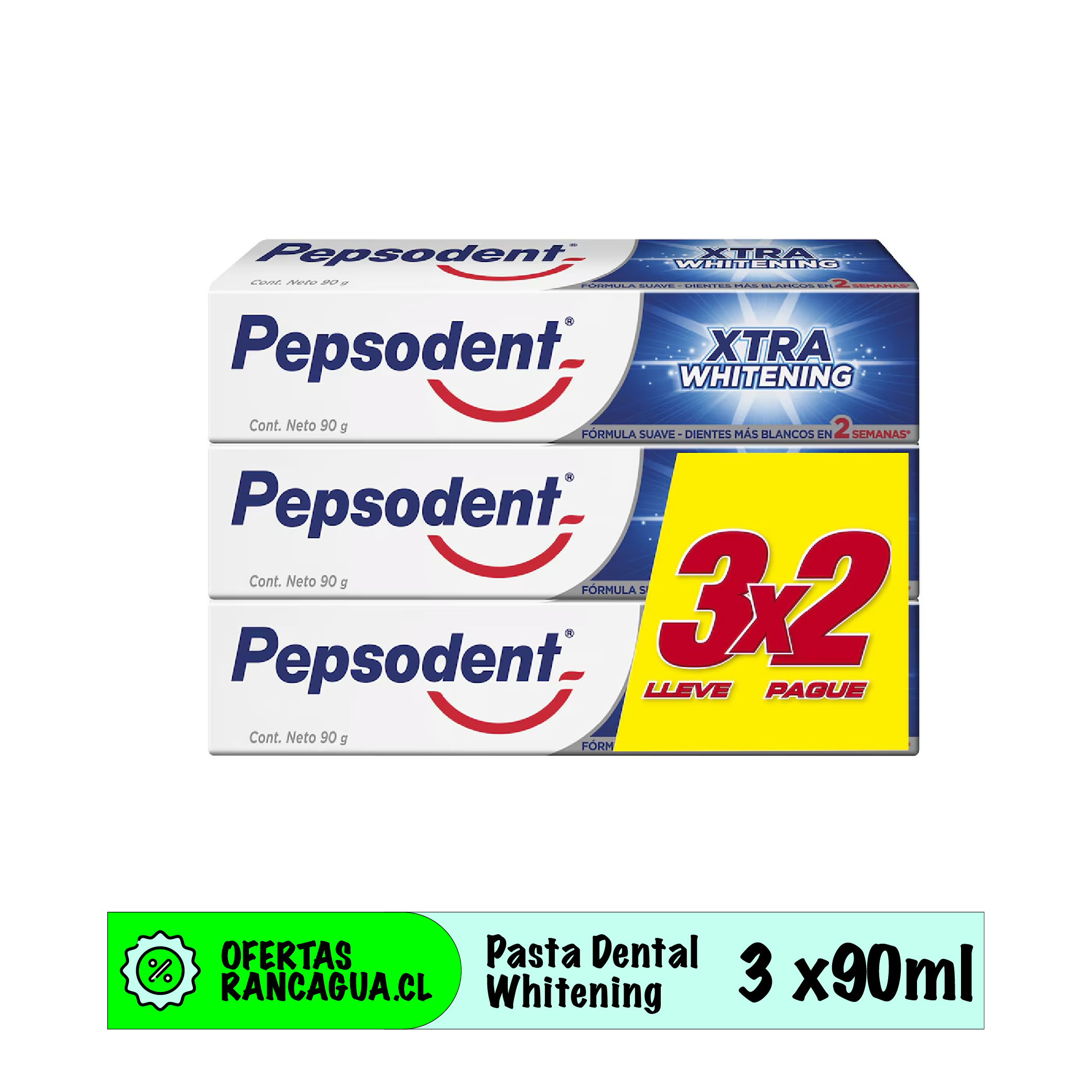 3xPack Pasta de dientes Pepsodent - Whitening