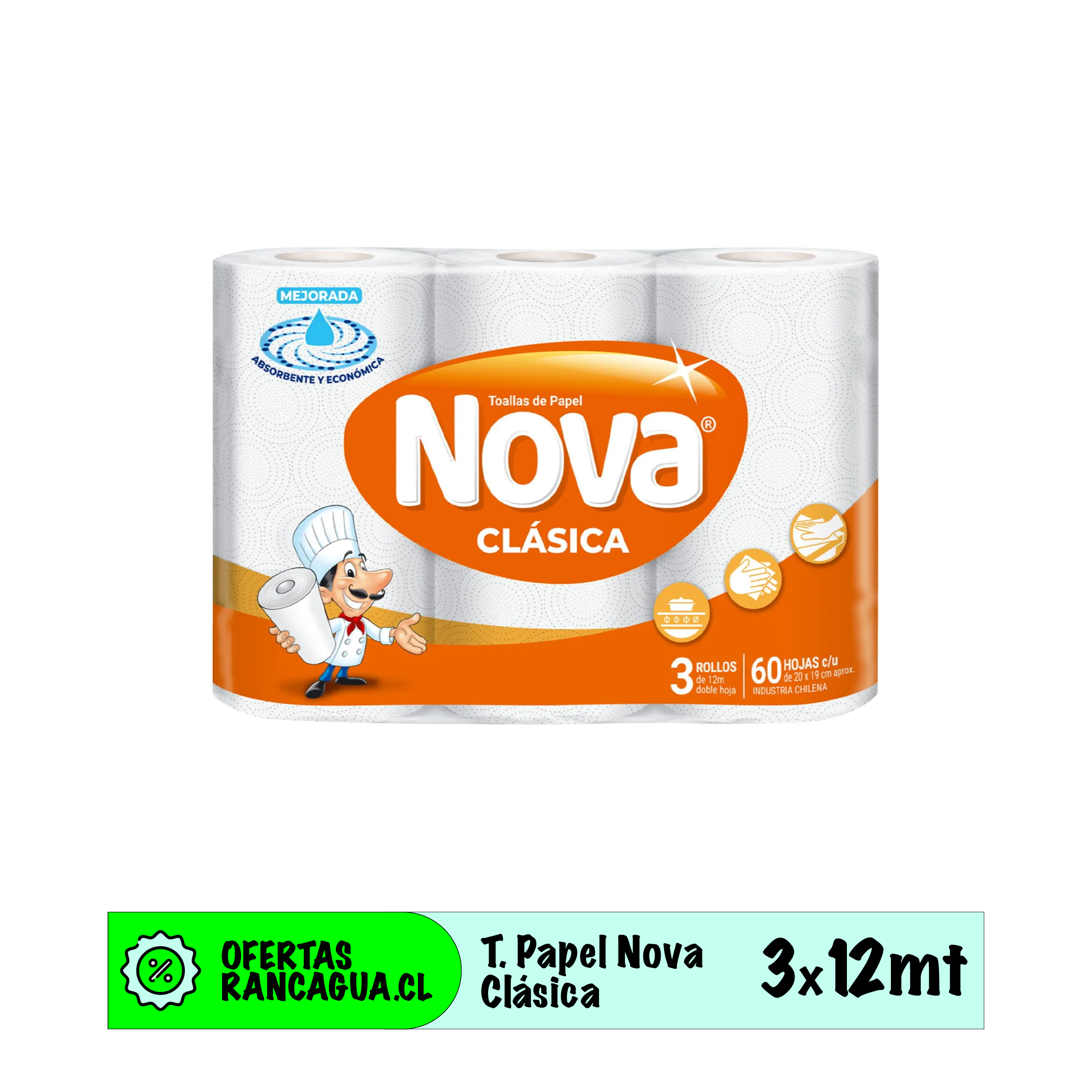 Toalla Nova Clásica - 3x12MT