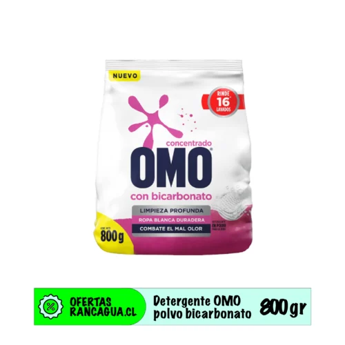 Omo en polvo 800gr - bicarbonato