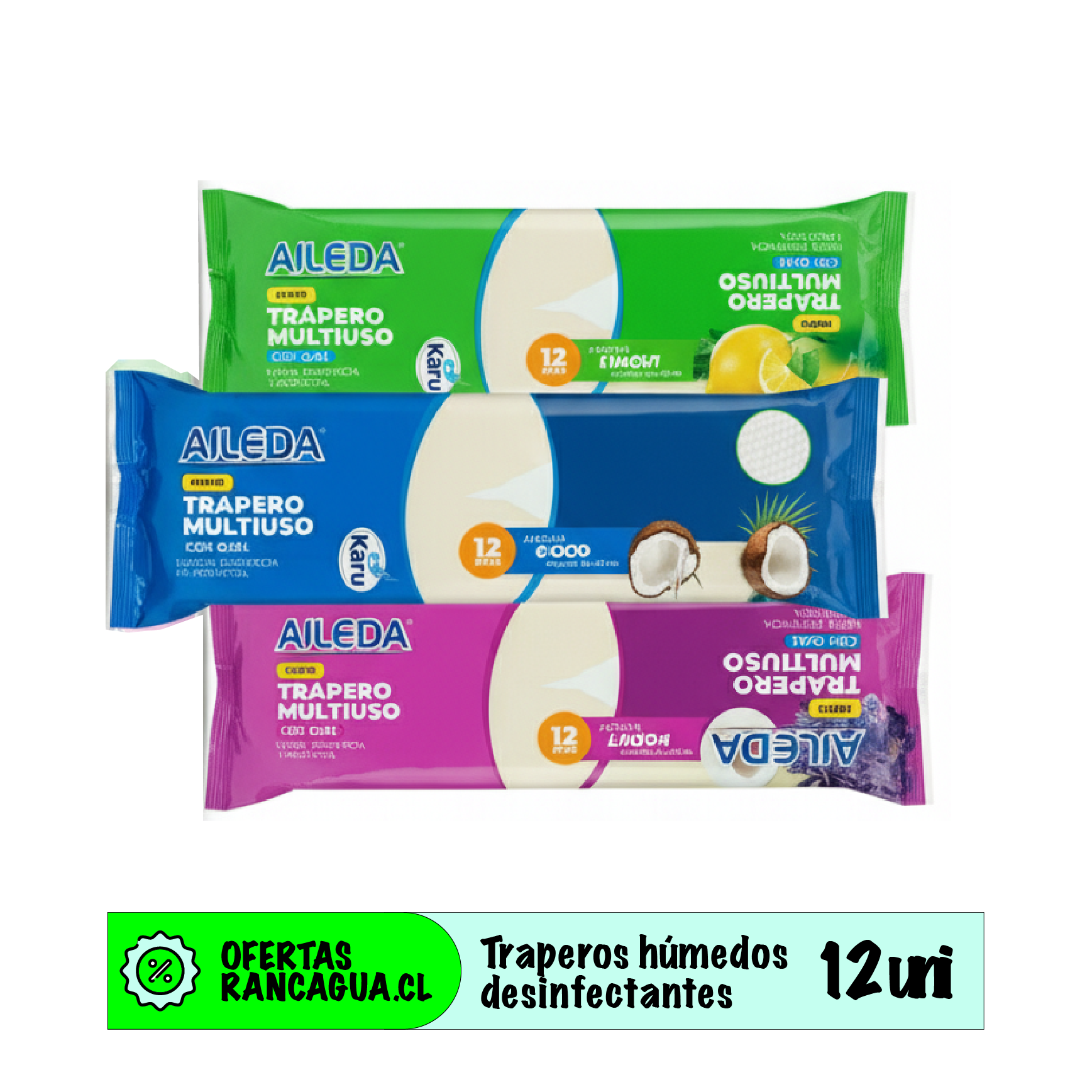 Traperos húmedos desinfectante - Lavanda