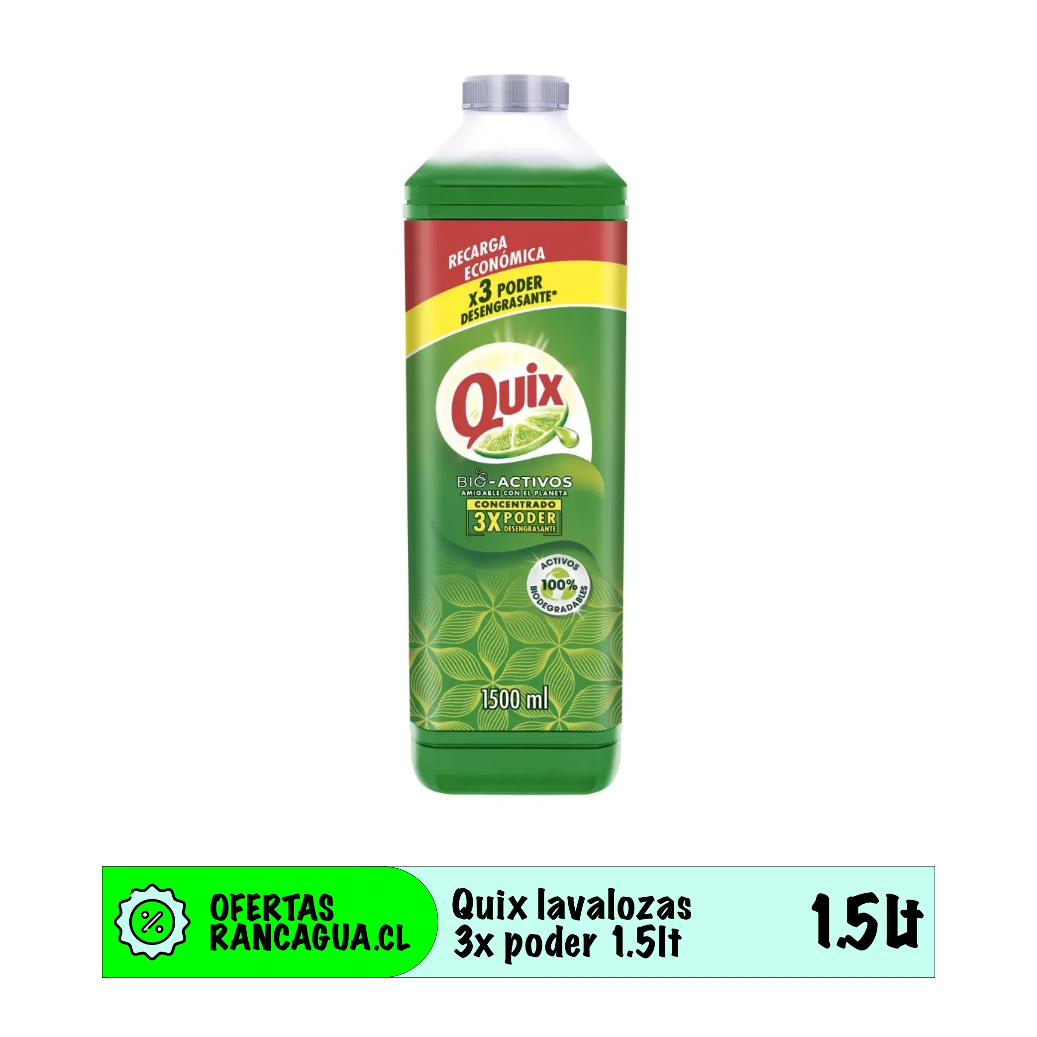 Quix lavalozas 1.5lt - recarga